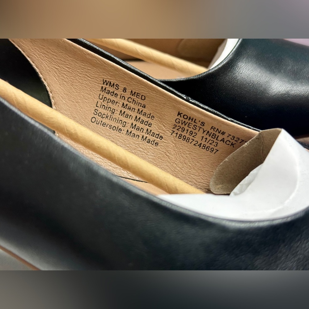 Women’s size 8 black sling back shoes- NEW in box - Picture 5 of 8